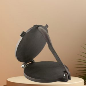 Cast Iron Mexico Cake Press English Muffin Plate Round Hand Pressure Type