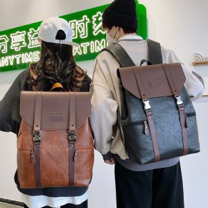 Large Capacity Schoolbag Flip PU Multifunctional