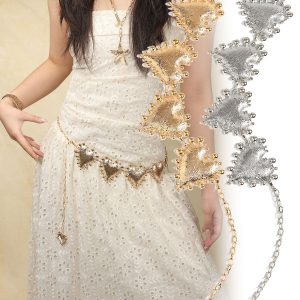 Metal Heart-shaped Retro Waist Chain Dress Decoration