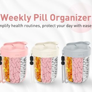 Supplement Storage Box Tablet Dispenser With 7 Different Vitamins