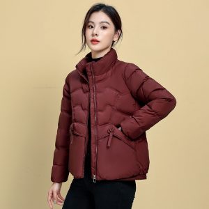 Small New Fashion Short White Duck Down Jacket Women's Coat
