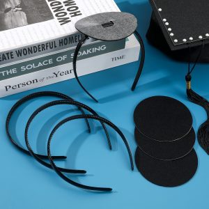 4 Pack Graduation Cap Headband,Grad Cap Band With Adhesive Strip Secures Your Grad Cap Upgrade Insert Hairstyle Hat Accessories Hairband For Graduates Gift