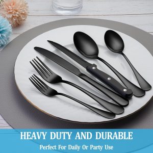 Solid Color Minimalist Household Stainless Steel Tableware Set
