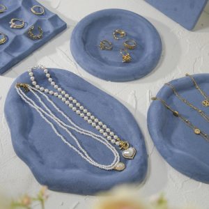 Jewelry Display Stand Blue Ornament Jewelry Tray Ornaments