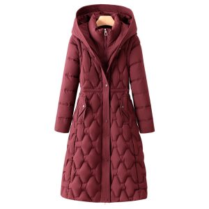 Long Cotton-padded Jacket Winter Fashion Mid-length Women's Down Cotton Jacket Coat