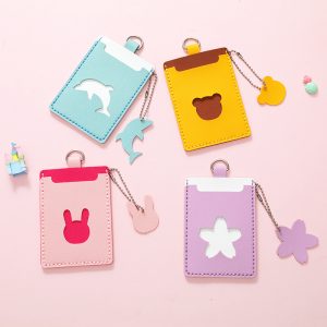 Handmade Diy Cartoon Cute Card Holder Pu