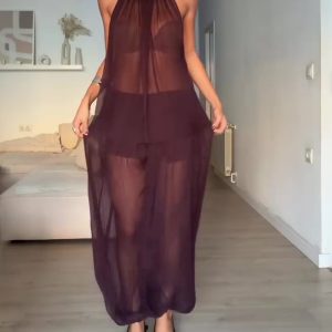 Halter Neck Chiffon Top & Bloomers Set