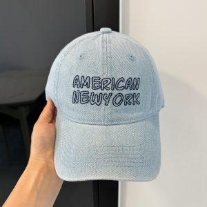 American Retro Washed Denim Peaked Cap Female Korean Style