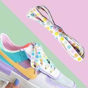 Duplex Printing Colorful Flower Casual Shoelaces