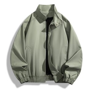 Stand Collar Jacket For Men Loose Casual Jacket