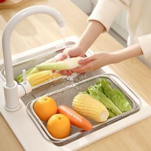 Kitchen Thickened Retractable Draining Stainless Steel Sink Rack