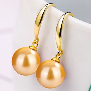 14MM S925 Sterling Silver Shell Pearl Earrings Women