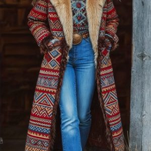 Simple And Fashionable Fur Collar Women's Coat