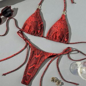 European And American Women's Bikini Swimsuit Outfit