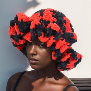Knitted Pleated Ruffled Fashion Woolen Hat