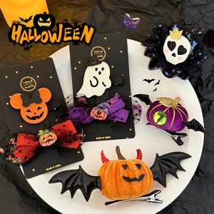 New Halloween Children's Bow Funny Barrettes