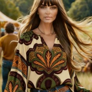 Women's Bohemian Retro Floral T-Shirt