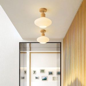 Japanese-style Log Simple Household Xuan Ceiling Lamp