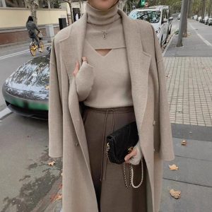 Women's Spring Autumn Underwear Turtleneck Slim Top