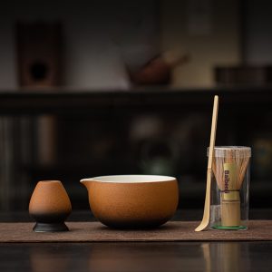 Vintage Kiln Baked Points Tea Ware Ceramic Matcha Four Pieces