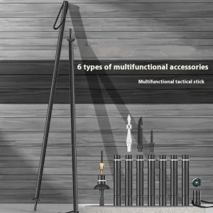 Outdoor Supplies Multi-set Function Alpenstock Alloy Self-defense Equipment Tactical Stick