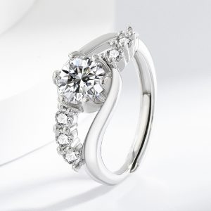 Design High-grade Diamond Ins Style Couple Finger Ring
