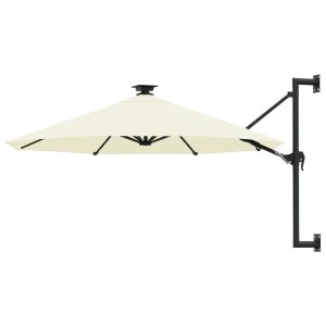 wall-mounted parasol with LEDs, 300 cm