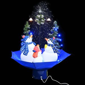 Christmas tree with snow and umbrella base 75 cm