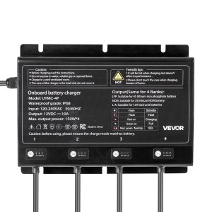 4-Bank 10A 12V Smart Marine Battery Charger Onboard IP68 Waterproof Boat RV