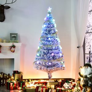 Tall Pre-Lit Douglas Fir Artificial Christmas Tree with Realistic Branches