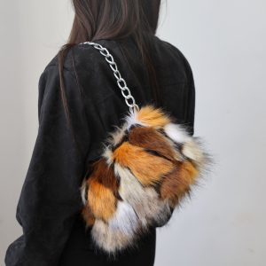 Japan And South Korea New Plush Underarm Shoulder Chain Bag