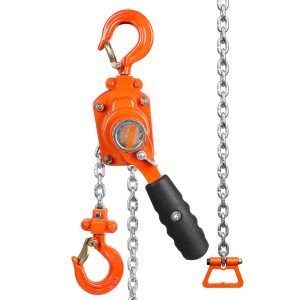 Manual Lever Chain Hoist, 1-4 Ton 550 Lbs Capacity 1.5m Come Along, G80 Galvanized Carbon Steel With Weston Double-Pawl Brake, Auto Chain Leading & 360 Rotation Hook, For Garage Factory Dock