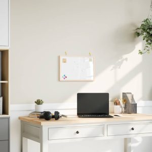 Magnetic Whiteboard with Solid Pine Wood Frame   Magnetic