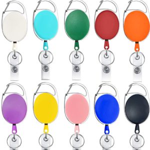 Hot-selling Zinc Alloy Metal Retractable Keychain With Easy-to-pull Tag
