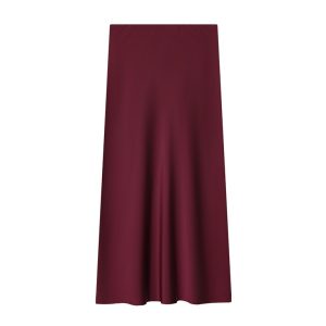 Silk Satin Texture Simple And Fashionable Straight Skirt For Women