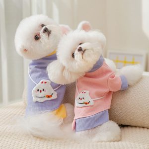 Pet Dog Hoodie Cartoon  Lightweight Coat For Small Dogs Fashionable Pet Outfit