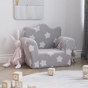 Children's Sofa with Stars Soft Plush   Children's Sofa