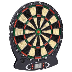 Electric Dartboard with Darts, Black Polypropylene