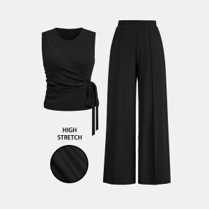 Casual Sleeveless Set Lazy Style Women's Suit