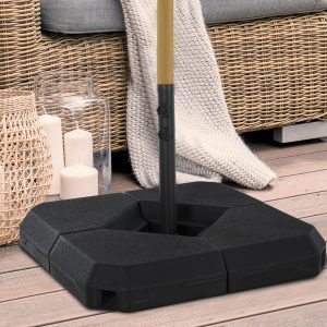 Umbrella Stand Fitting 2" Poles and Base with 4 Fillable Weights