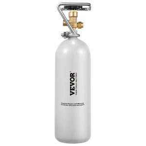 CO2 Tank, 4.41 Lbs New Alloy Steel Cylinder, CO2 Air Tank With Gray Spray Coating, DIN477 Valve, Handle & Adjustable Pressure, TUV Approved Gas Cylinder For Draft Beer Dispensing And Soda Maker