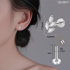 Titanium Alloy Unisex High-end Body Piercing Earrings