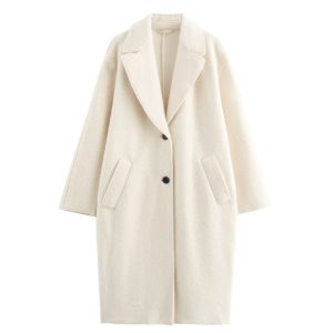 Women's Elegant Commuter Lapel Single-breasted Wool Coat