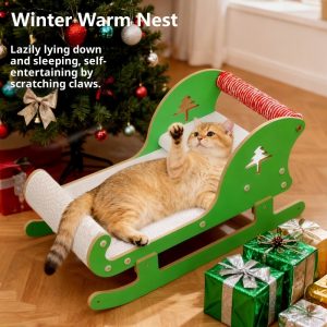 All-in-one Multifunctional Corrugated Paper Cat Self-entertainment Scratcher