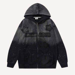 Men's Loose Casual Printed Hooded Sweatshirt