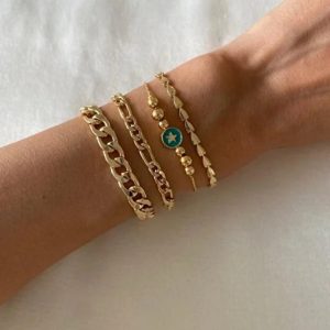 World Star Bracelet Set Four Piece Layered Adjustable Elegant Fashion Jewelry Gift For Her