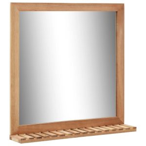 Bathroom Mirror 60×12×62 cm Solid Walnut Wood