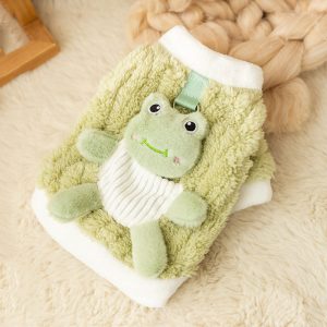 New Autumn And Winter Cute Frog Cartoon Small And Medium-sized Dog Bear Hoodie Cat Teddy Pet Dog Clothes