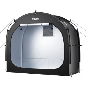 Bike Storage Tent, 1 To 2 Bikes, Outdoor Spacious Bike Storage Tent With Ventilated Window, Waterproof Easy-to-Install Bike Tent With High Strength Fiberglass & Dual Zippers, Fit For Bicycle