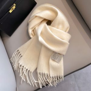 Pure Wool Students Warm-keeping All-matching Tassel Narrow Scarf Couple Wholesale